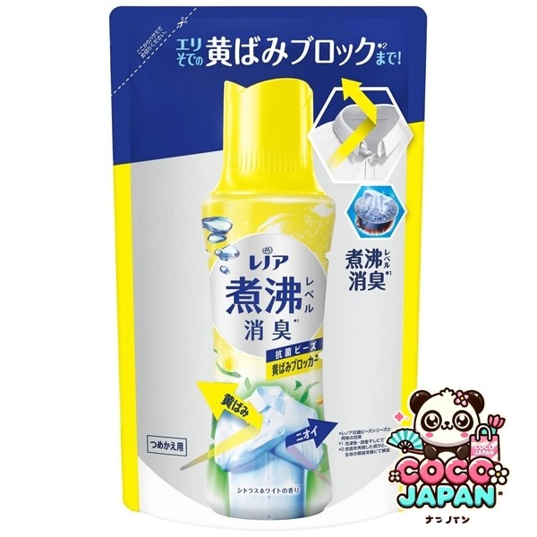 레노아 끓는 레벨 탈취 항균 비드 황변 블로커 감귤류 화이트 향기 리필 365ml