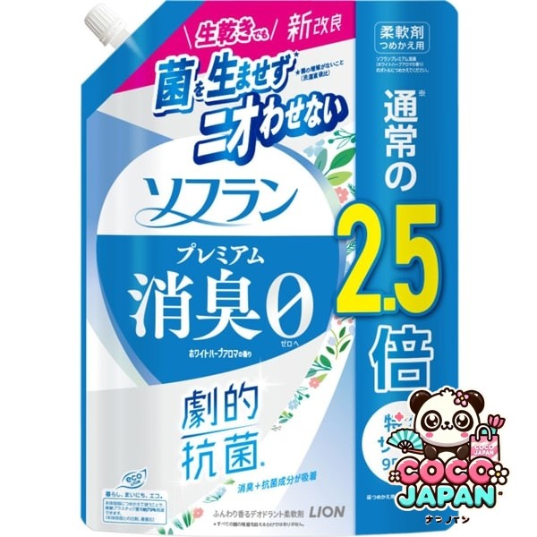 소프란 프리미엄 탈취 화이트 허브 아로마 향기 리필 용 특대 950ml
