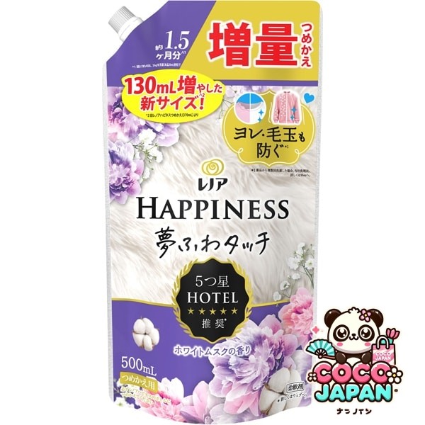 레노아 행복 꿈 푹신 터치 유연제 화이트 무스크 리필 500ml [유연제]