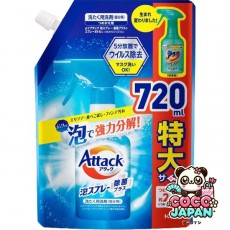 어택 거품 스프레이 살균 플러스 리필용 720ml [부분용 세탁 세제]