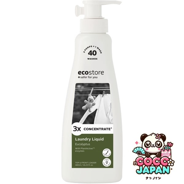 에코스트아 ecostore 세탁 콘센트레이트 펌프 유칼립투스 480ml [액체 세제]