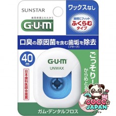 껌 GUM 껌・덴탈프로스 왁스 없음 부풀어 오르는 타입 40 m[치간 케어] [치실]
