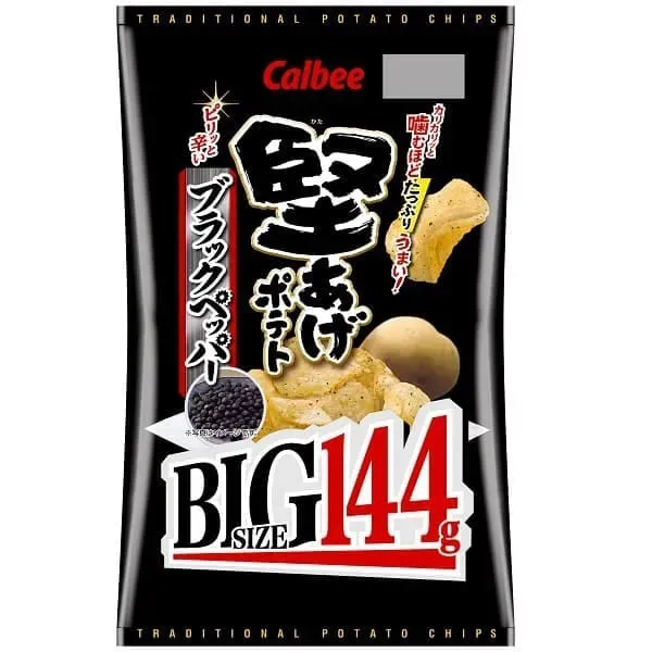 Calbee 칼비 딱딱한 감자 BIG 블랙 페퍼 144g