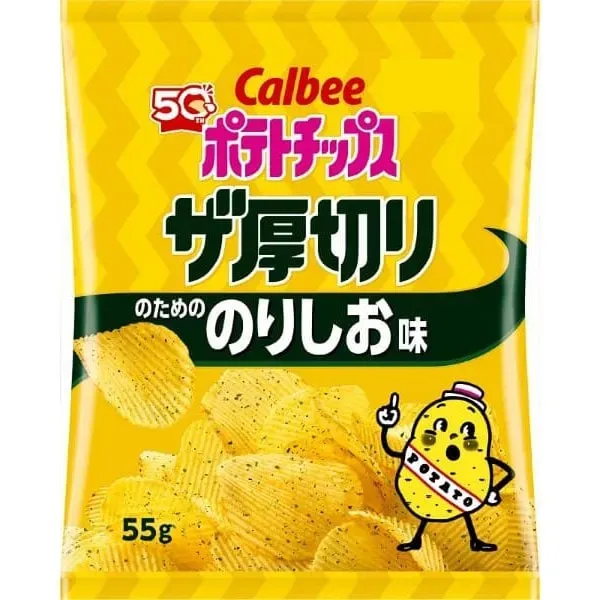 Calbee 칼비 감자 칩 더 두껍게 썬 김 맛 55g