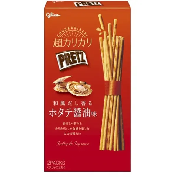 글리코 Glico 슈퍼 바삭 바삭한 일본식 향기 가리비 간장 맛 55g