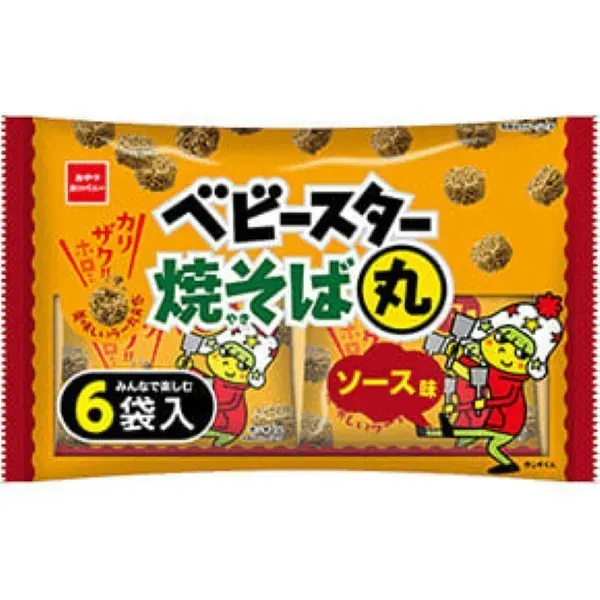 간식 회사 베이비 스타 야키소바 마루 소스 맛 6 봉지 120g