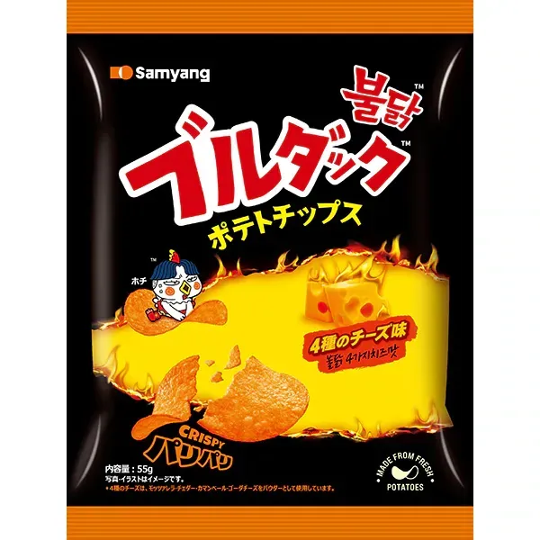 산요 재팬 불닥 감자칩 4종의 치즈맛 55g