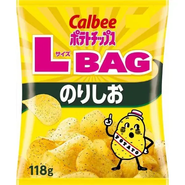 Calbee 칼비 감자칩 L 사이즈 BAG 김밥 118g