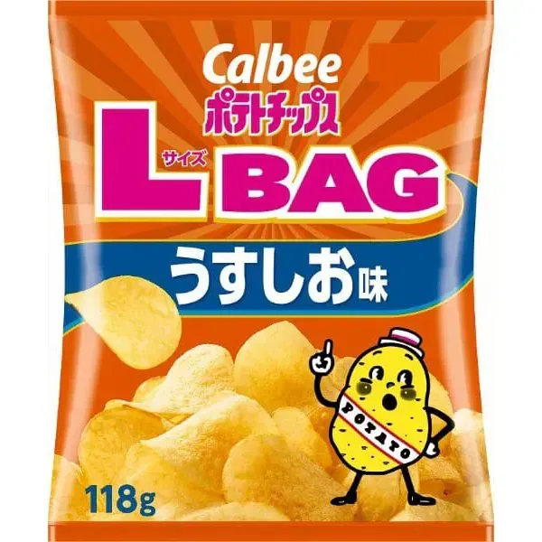 Calbee 칼비 감자칩 L 사이즈 BAG 우스시맛 118g