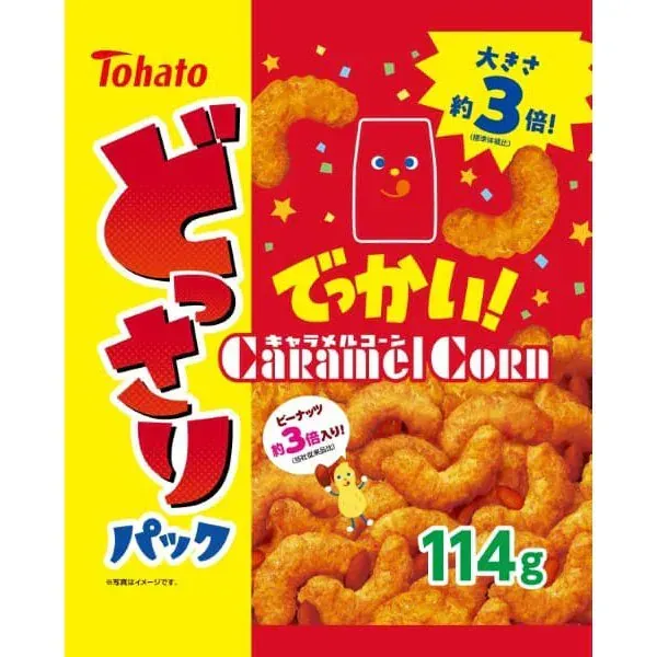 히가시 비둘기 Tohato 흠뻑 팩 캐러멜 콘 114g