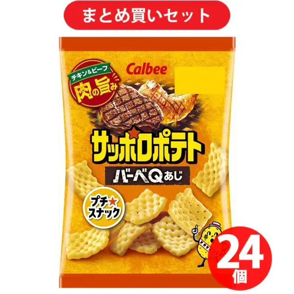 칼비 삿포로 감자 바베 Q 아지 24g [24 개 세트]