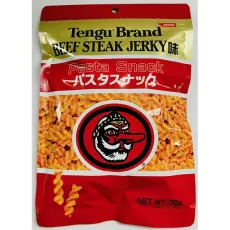 산슈 제과 산슈 제과 쇠고기 스테이크 육포 맛 파스타 스낵 70g