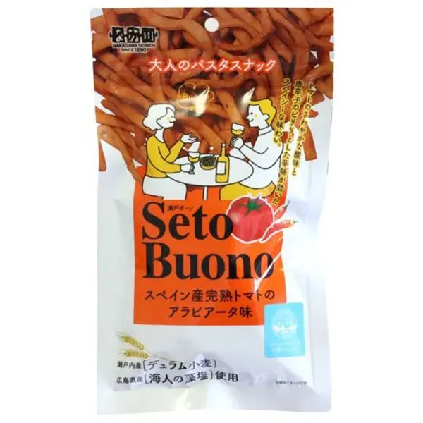나카가와 SETOBUONO 파스타 스낵 아라비아타 맛 60g