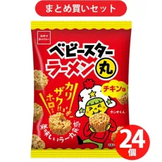 간식 회사 베이비 스타 라면 원형 치킨 맛 미니 22g 24 개 세트