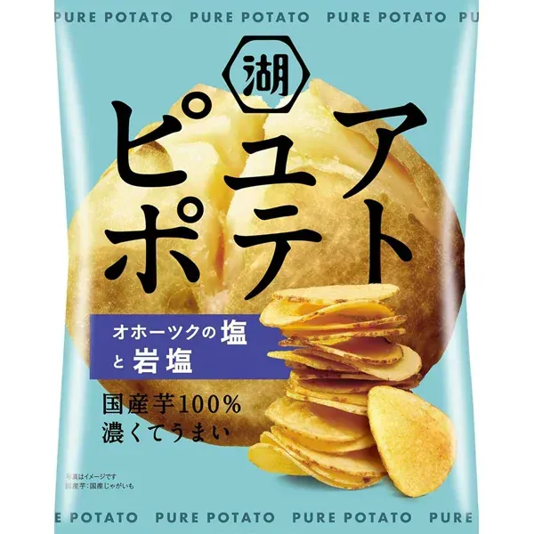 호수 이케야 퓨어 감자 오호츠크 소금과 ​​바위 소금 55g