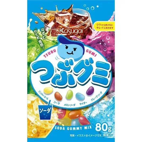 가스가이 제과 카스가이 제과 츠부 구미 소다 80g