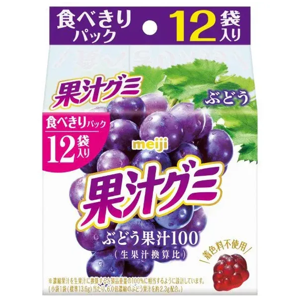 메이지 meiji 과즙 구미 스마트 팩 포도 163g