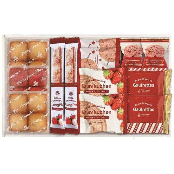 [아마오 딸기 바움 쿠헨 and 쁘띠가토 선물 상자] 430g