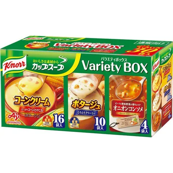아지노모토 Knorr 쿠놀 컵 스프 버라이어티 박스 30봉입 [레토르트·소채·스프]
