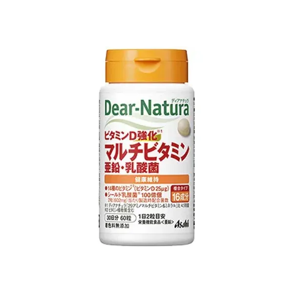 디어 내츄럴 Dear-Natura 비타민 D 강화 멀티 비타민·아연·유산균 60립