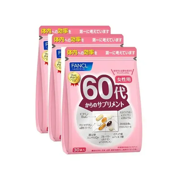 판클 FANCL 60대부터의 보충제 여성용(개 포장 30포×3봉 세트)