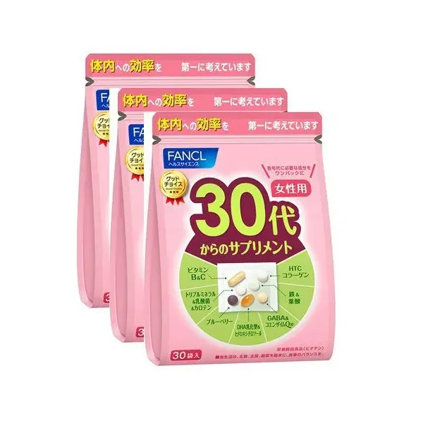판클 FANCL 30대부터의 보충제 여성용(개 포장 30포×3봉 세트)