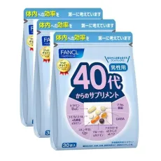 판클 FANCL 40대부터의 보충제 남성용(개 포장 30포×3봉 세트)