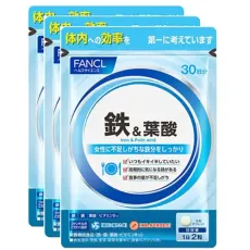 판클 FANCL 철and엽산 덕용 3봉 세트 90일분
