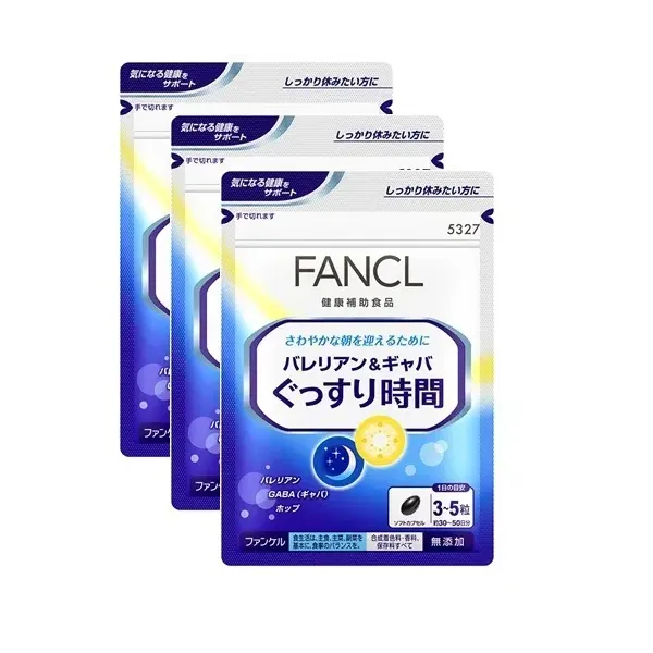판클 FANCL 발레리안 and 개바 흠뻑 시간 덕용 3봉 세트 90~150일분