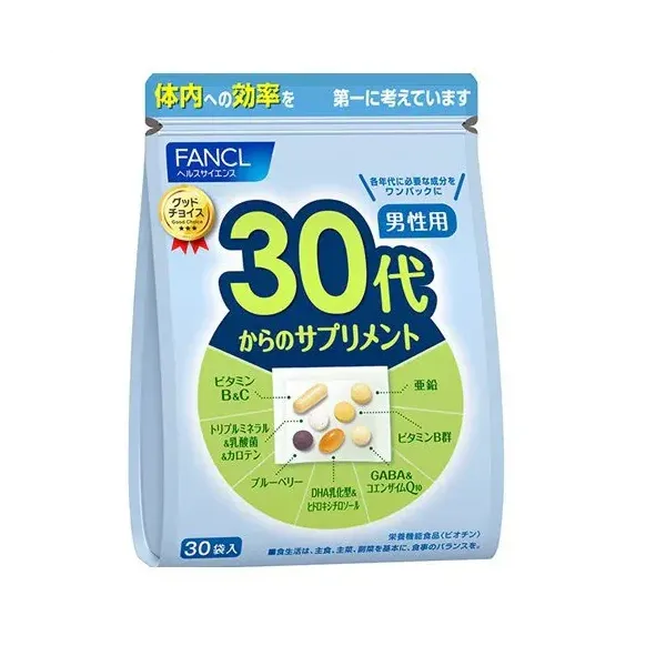 판클 FANCL 30대부터의 보충제 남성용(개 포장 30포 가제트봉투입)