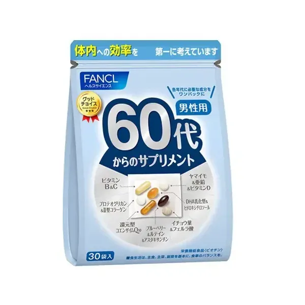 판클 FANCL 60대부터의 보충제 남성용(개 포장 30포 가제트 봉투 입)