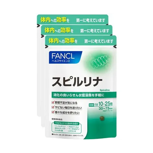 판클 FANCL 스피루리나 덕용 3봉 세트 90~225일분