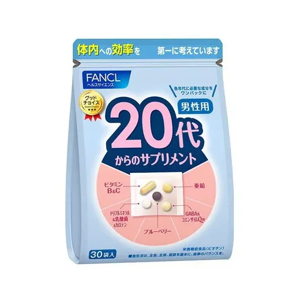 판클 FANCL 20대부터의 보충제 남성용(개 포장 30포가제트봉투입)