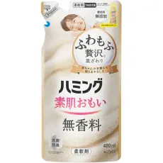 허밍 허밍 맨살 맛있는 무향료 리필 480ml [유연제]