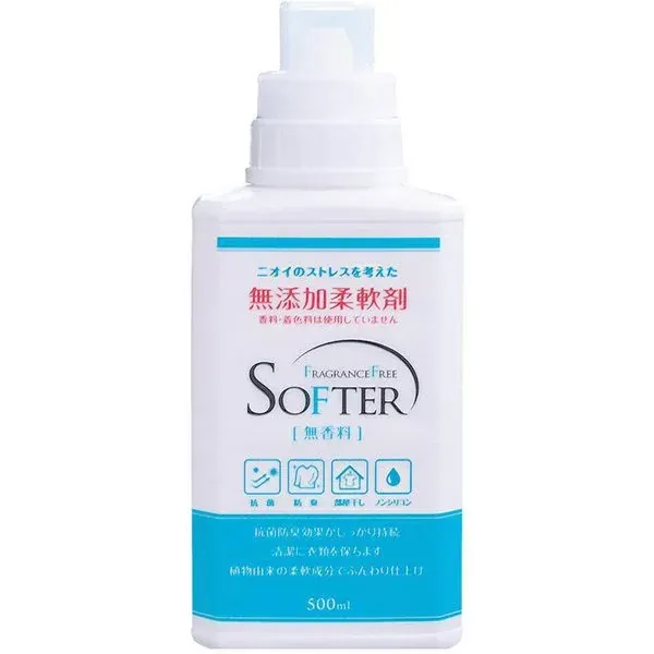 카네요 비누 무첨가 유연제 소프터 무향료 본체 500ml [유연제]
