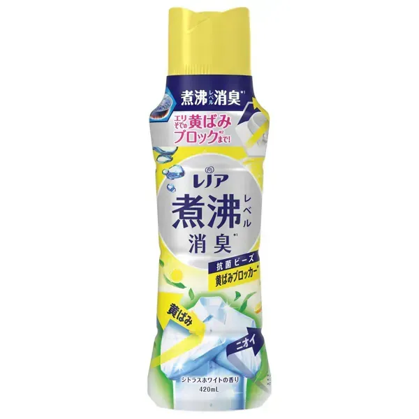 레노아 끓는 레벨 탈취 항균 비드 황변 블로커 감귤류 화이트 향기 본체 420ml