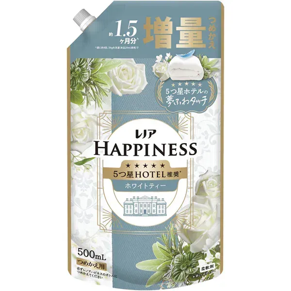 레노아 행복 꿈 푹신 터치 유연제 화이트 티 리필 500ml [유연제]