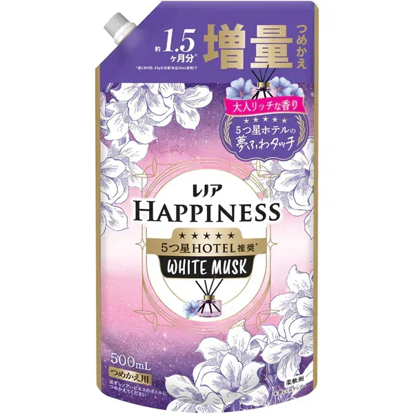레노아 행복 꿈 푹신 터치 유연제 화이트 무스크 리필 500ml [유연제]