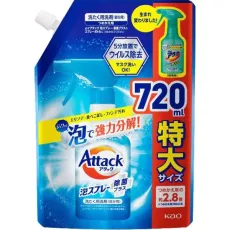 어택 거품 스프레이 살균 플러스 리필용 720ml [부분용 세탁 세제]