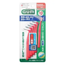 껌 GUM 껌/치간 브러쉬 L자형 10개입 사이즈 SSSS(0)