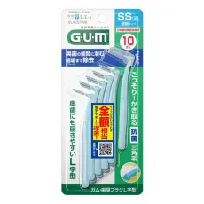 껌 GUM 껌/치간 브러쉬 L자형 10개입 사이즈 SS(2)