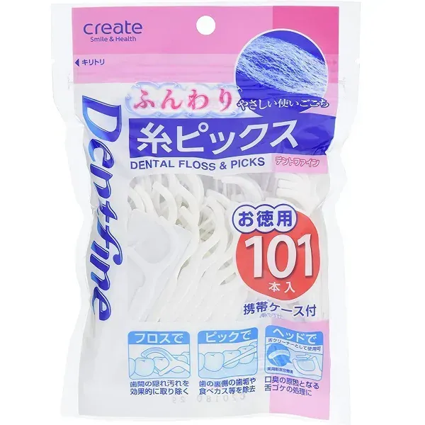 크리에이트 CREATE 덴트 파인 부드러운 실 픽스 101개 [치실]
