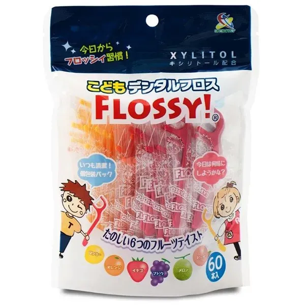 UFC 서플라이 어린이 치실 FLOSSY 봉투 입 60개입 [치실]