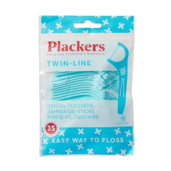 플래커스 Plackers 치실 치실 더블 클린 민트 맛 35 책 [덴탈 치실]