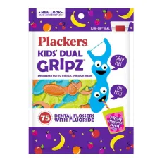 플래커스 Plackers 치실 치즈 마이크로 클린 키즈 과일 맛 75 책 [치과 치실]