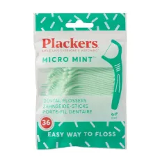 플래커스 Plackers 치과 치실 마이크로 클린 민트 맛 36 책 [치과 치실]