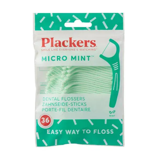 플래커스 Plackers 치과 치실 마이크로 클린 민트 맛 36 책 [치과 치실]
