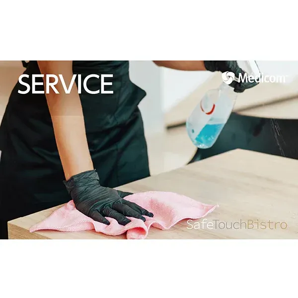 Medicom Japan Safe Touch Bistro 니트릴 장갑, 크기 M, 100 조각 [파우더 없음 (파우더 없음) 검은 색]