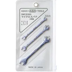 Asahi Metal Industry Asahi Toolssmcs300 [3 개의 마이크로 더블 흡인 스패너 세트]