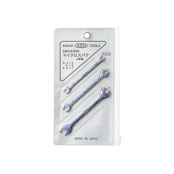 Asahi Metal Industry Asahi Toolssmcs300 [3 개의 마이크로 더블 흡인 스패너 세트]